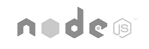 Logo Node.js, výkonného JavaScriptového prostředí, umožňujícího vývoj rychlých a škálovatelných aplikací.