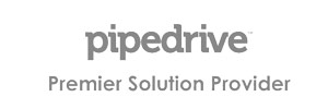 Logo Pipedrive, ukazující naše partnerství s tímto CRM systémem, což odráží naši schopnost poskytovat efektivní CRM řešení.