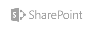 Logo Microsoft SharePoint, robustní platformy pro týmovou spolupráci a správu obsahu."