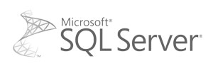 Logo Microsoft SQL Server, rozsáhlého systému pro správu relačních databází, nabízejícího bezpečné a spolehlivé řešení pro správu dat.